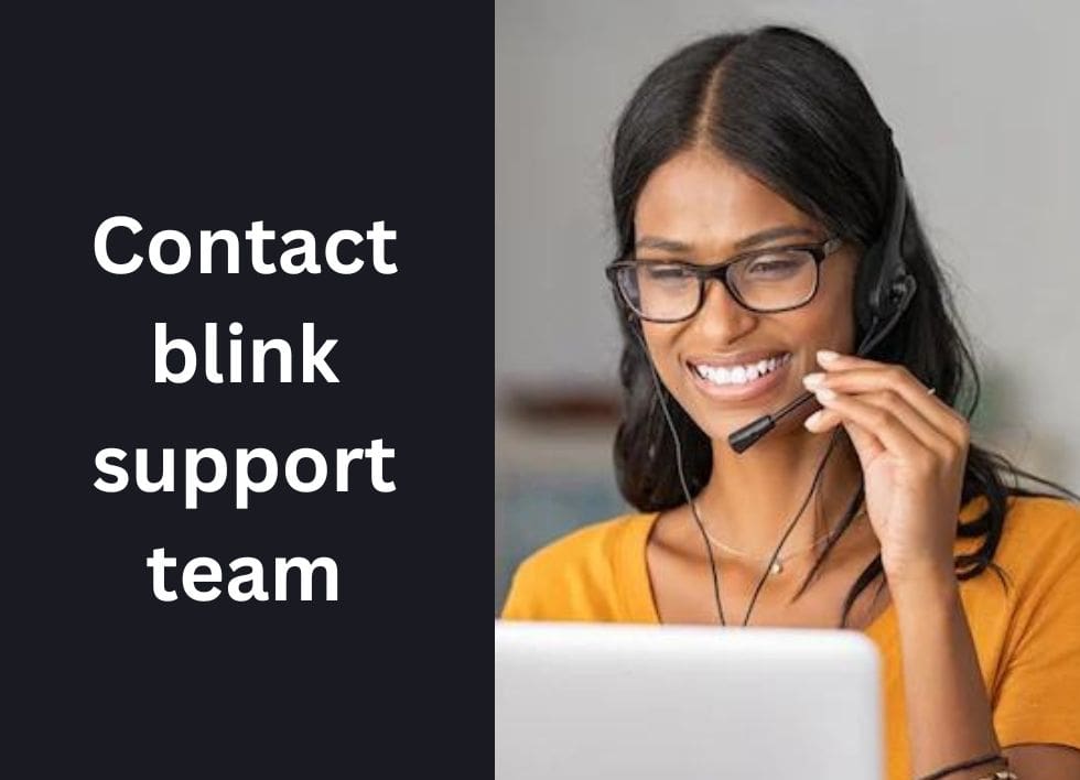 contact blink camera support team