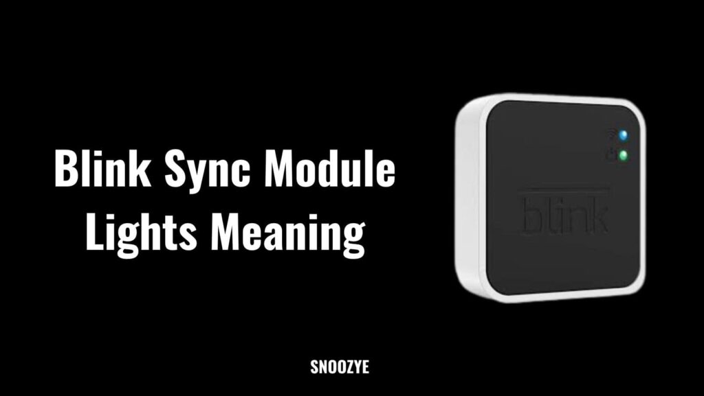 sync module lights meaning