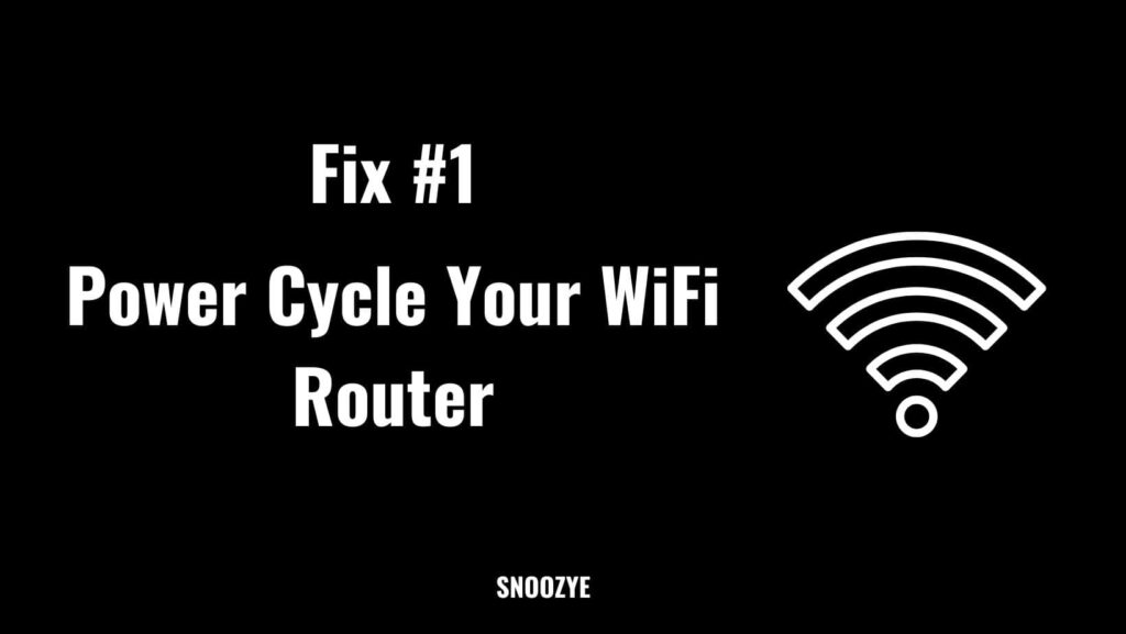 power cycling wifi router