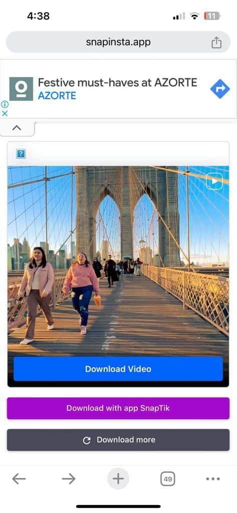 download the instagram video without watermark